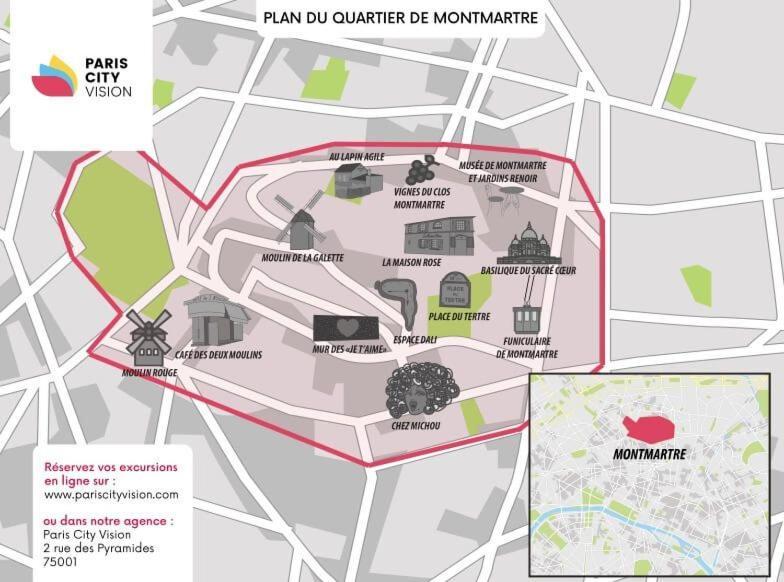 Ferienwohnung Studyo Cosy 400 Metre Sacre Ceour Paris Exterior foto